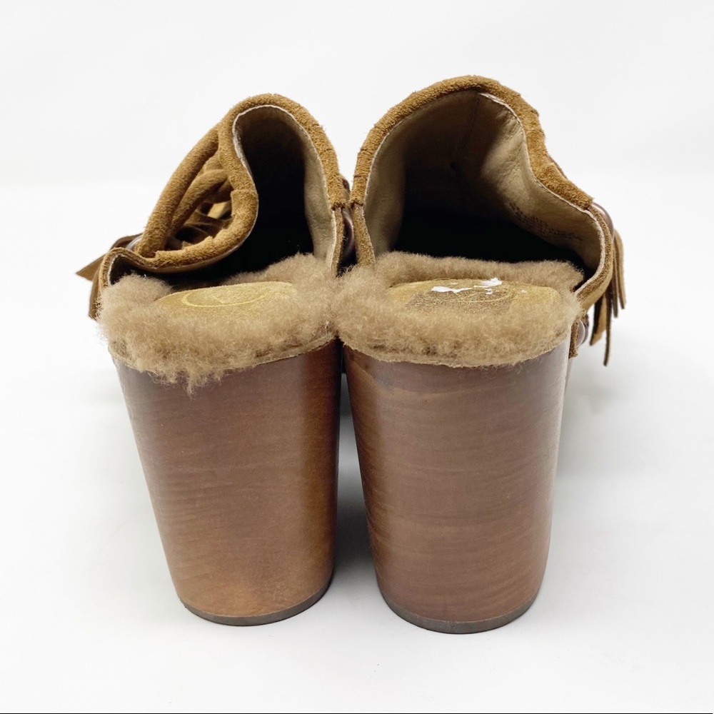 Ash Jig Suede Platform Shearling Lined Clogs - Picture 3 of 8
